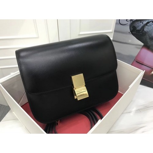Celine Classic Box Flap Bag Original Calfskin Leather 3378 Black