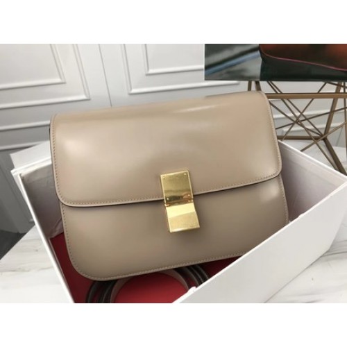 Celine Classic Box Flap Bag Original Calfskin Leather 3378 Light Grey