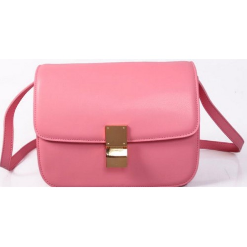 Celine Classic Box Small Flap Bag Smooth Leather C88007C Pink