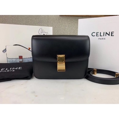 Celine Classic Box Teen Flap Bag Original Calfskin Leather 3379 Black