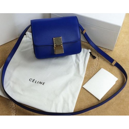 Celine Classic Box mini Flap Bag Smooth Leather C11041T Royal