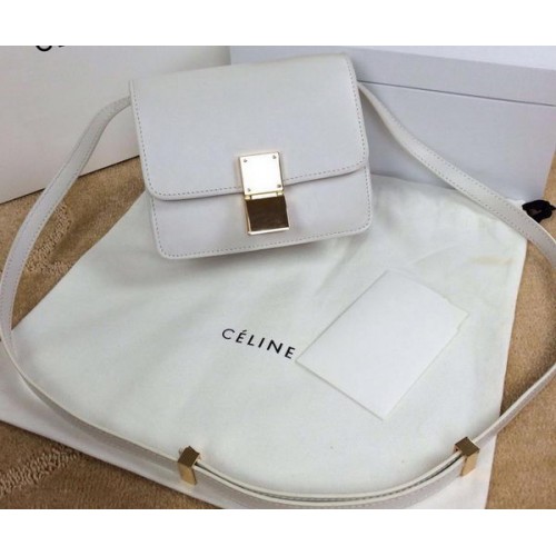Celine Classic Box mini Flap Bag Smooth Leather C11041T White