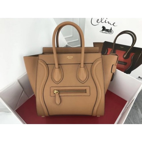 Celine Luggage Micro Tote Bag Original Leather CLY33081M Apricot