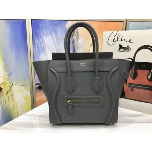 Celine Luggage Micro Tote Bag Original Leather CLY33081M Deep Grey