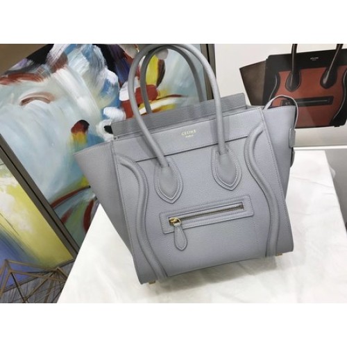 Celine Luggage Micro Tote Bag Original Leather CLY33081M Grey