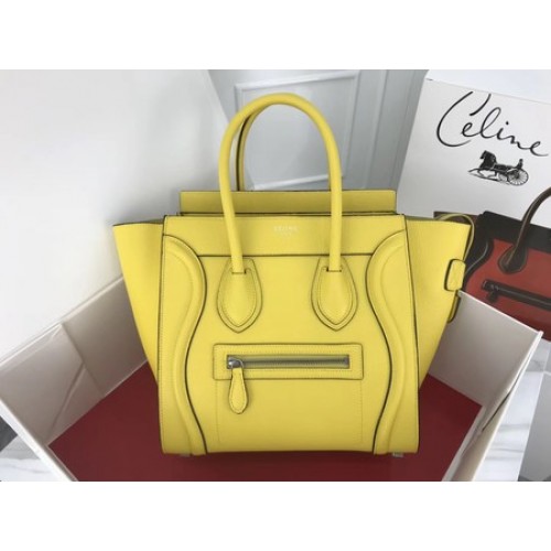 Celine Luggage Micro Tote Bag Original Leather CLY33081M Lemon
