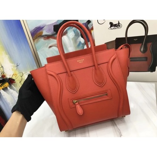 Celine Luggage Micro Tote Bag Original Leather CLY33081M Orange