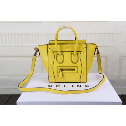 Celine Luggage Nano Bag Original Leather CTS3309 Yellow