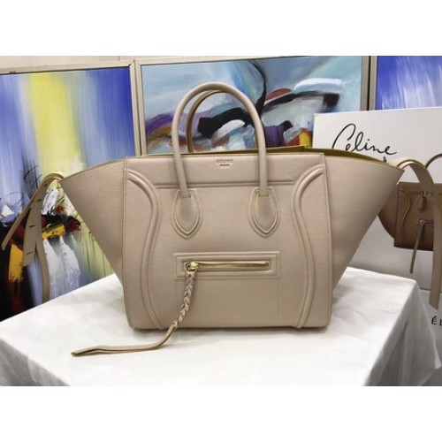 Celine Luggage Phantom Tote Bag Calfskin Leather CT3372 Apricot&Yellow