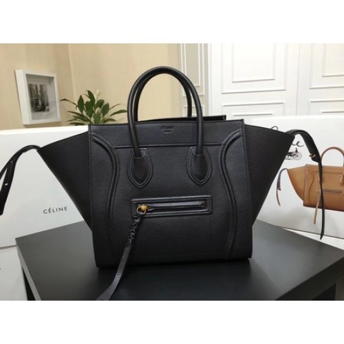 Celine Luggage Phantom Tote Bag Calfskin Leather CT3372 Black