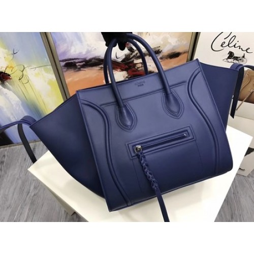 Celine Luggage Phantom Tote Bag Calfskin Leather CT3372 Blue