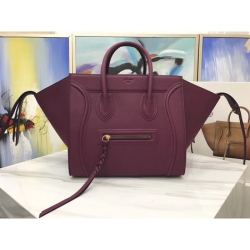 Celine Luggage Phantom Tote Bag Calfskin Leather CT3372 Wine