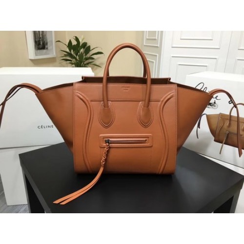 Celine Luggage Phantom Tote Bag Smooth Leather CT3372 Brown