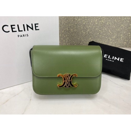 Celine MINI CLASSIC BAG IN BOX CALFSKIN CL01503 green