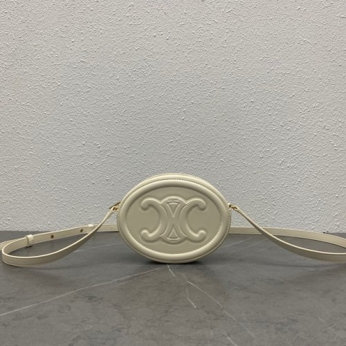 Celine OVAL BAG CUIR TRIOMPHE IN SMOOTH CALFSKIN 198603 cream