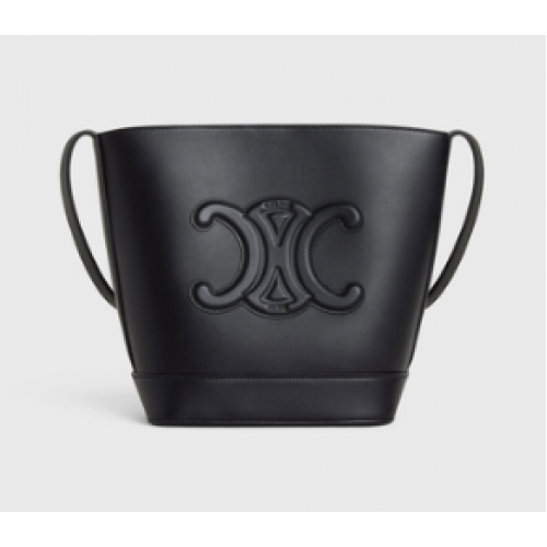 Celine SMALL BUCKET CUIR TRIOMPHE IN SMOOTH CALFSKIN 198243 black