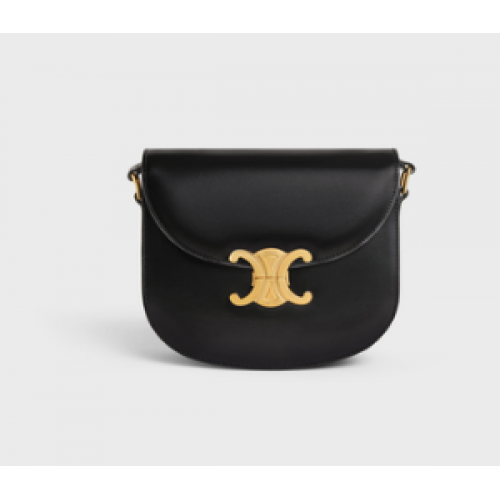 Celine TEEN BESACE TRIOMPHE IN SHINY CALFSKIN 110413 BLACK