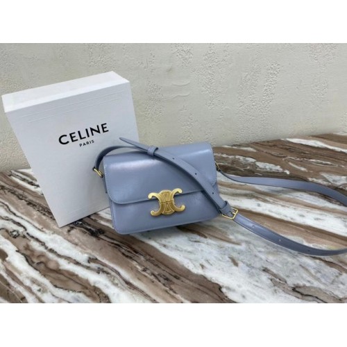 Celine TEEN TRIOMPHE BAG IN SHINY CALFSKIN MINERAL 188423 purple