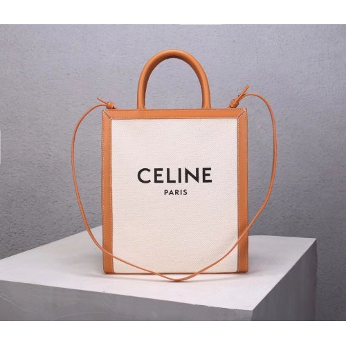 Celine TEEN TRIOMPHE BAG IN TRIOMPHE CANVAS AND CALFSKIN CL91041 white