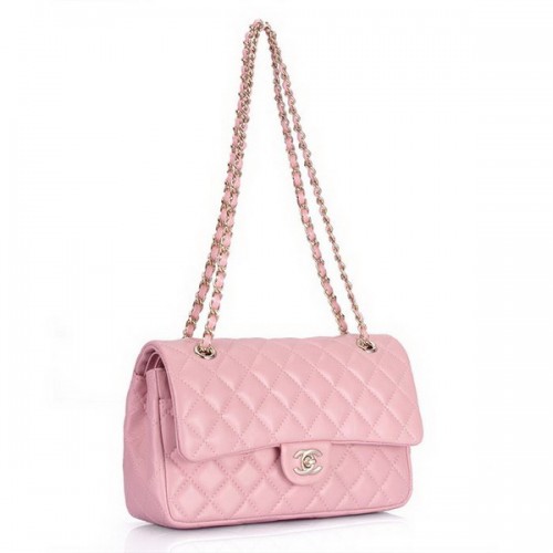 Chanel 2.55 Classic Series Flap Bag Pink Leather 1112