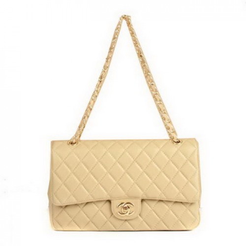 Chanel Jumbo Bags 1119 Apricot Leather Golden Hardware