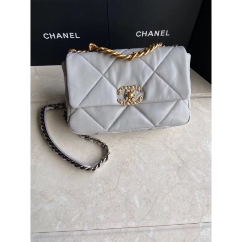 Chanel 19 flap bag AS1160 grey