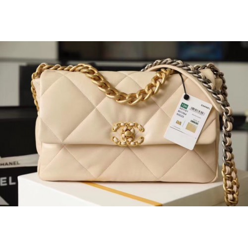Chanel 19 flap bag AS1161 Beige
