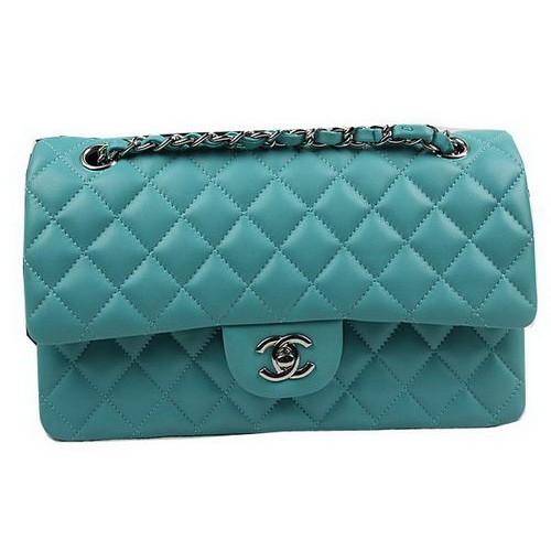 Chanel 2.55 Series Bags Green Original Leather CFA1112 Silver