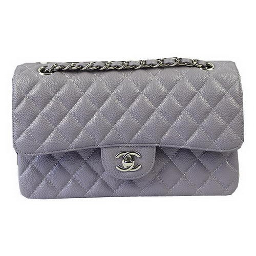Chanel 2.55 Series Bags Lavender Cannage Pattern Leather CFA1112 Silver