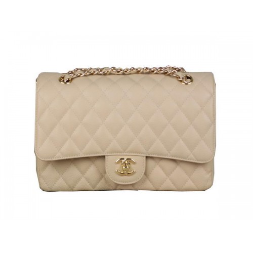 Chanel 2.55 Series Classic Flap Bag 1112 Apricot Cannage Pattern Original Leather Gold