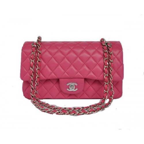 Cheap Chanel 2.55 Series Flap Bag 1112 Rose Sheepskin Leather Silver Hardware