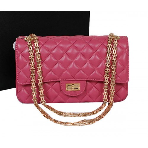 Chanel 2.55 Series Flap Bag A226 Rose Sheep Leather Gold