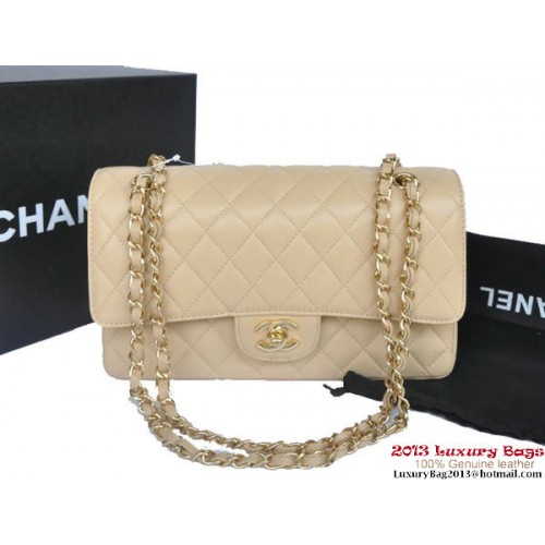 Chanel 2.55 Series Flap Bag Original Caviar Leather A1112 Apricot