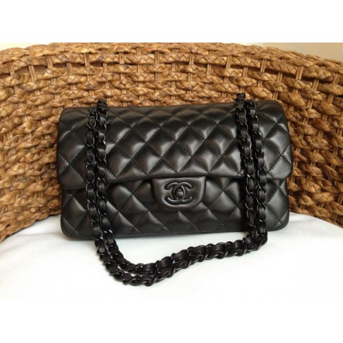 Chanel 2.55 Series Flap Bag Original Lambskin Leather A1112 Black