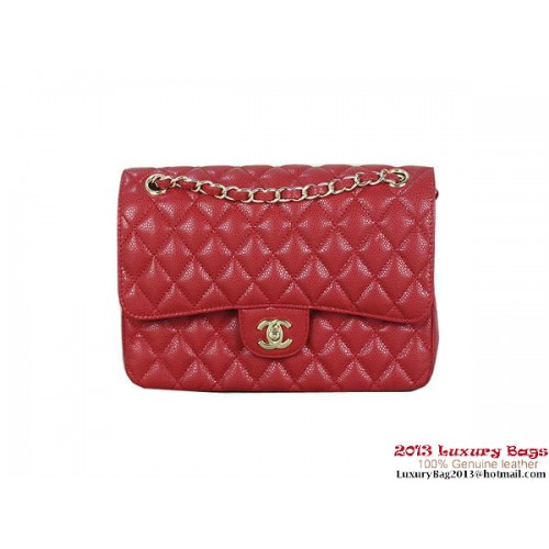 Chanel 2.55 Series Flap Bag Red Original Cannage Patterns Leather A1112 Gold