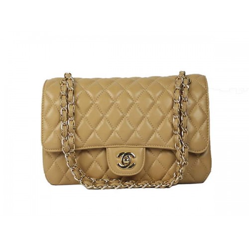 Chanel 2.55 Series Lambskin Flap Bag A1112 Apricot Gold