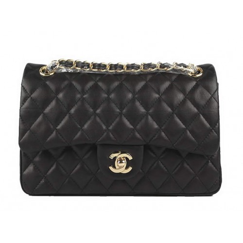Chanel 2.55 Series Original Leather Flap Bag A01112 Black Golden