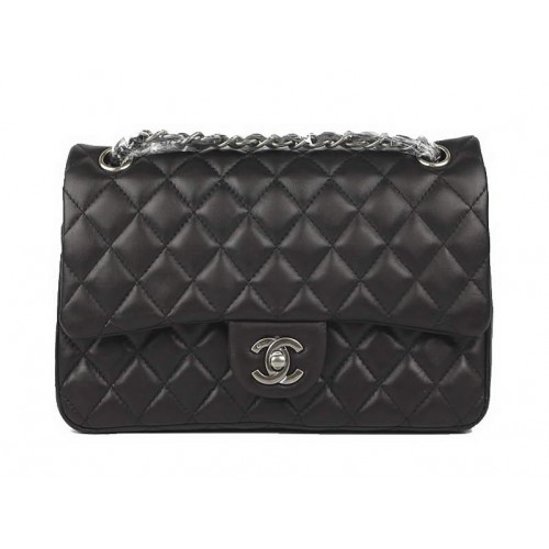 Chanel 2.55 Series Original Leather Flap Bag A01112 Black Silver