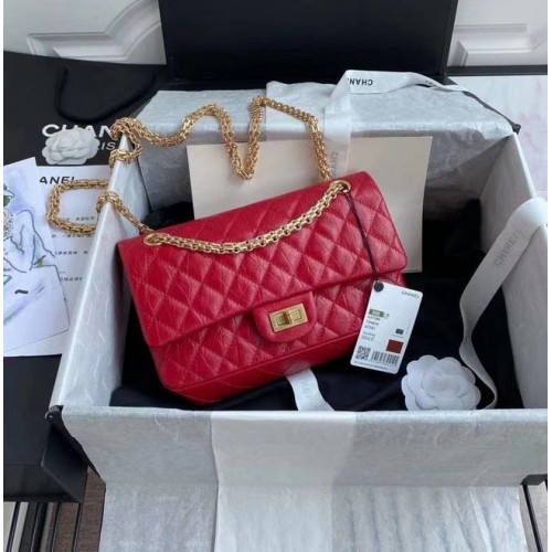 Chanel 2.55 Calfskin Flap Bag A37586 red