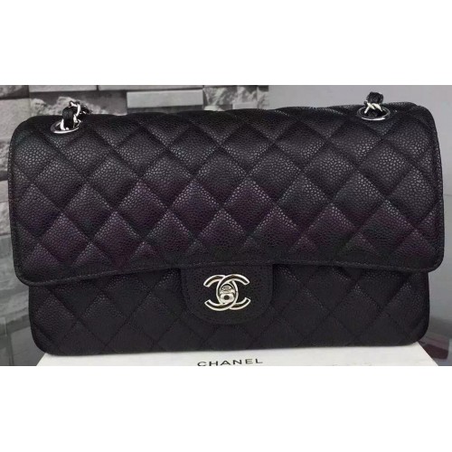 Chanel 2.55 Series Flap Bag Cannage Pattern Leather CF8024 Black