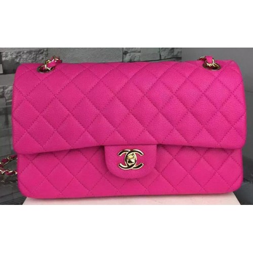 Chanel 2.55 Series Flap Bag Deerskin Leather A1112 Rose
