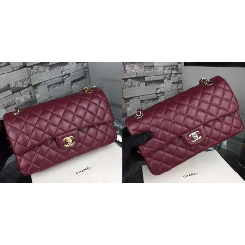 Chanel 2.55 Series Flap Bag Lambskin Leather A5024 Burgundy
