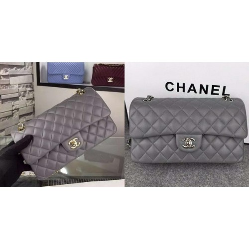 Chanel 2.55 Series Flap Bag Lambskin Leather A5024 Grey