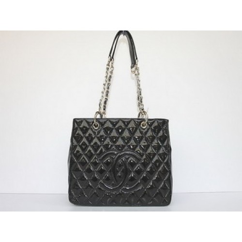 Chanel Quilted CC Tote Bag 35626 Black