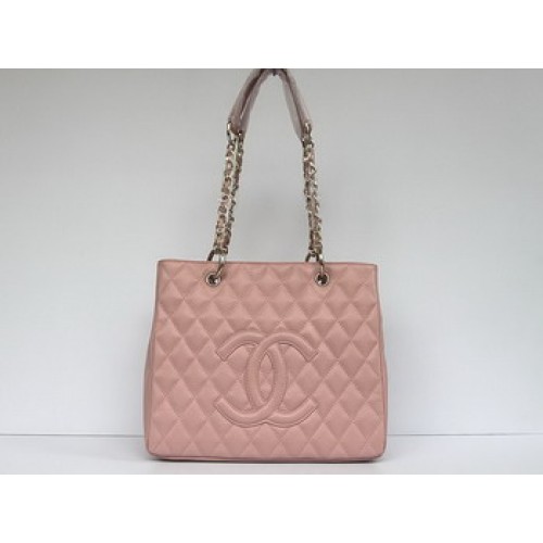 Chanel Quilted CC Tote Bag 35626 Pink