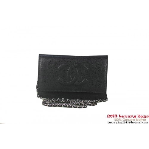 Chanel A48654 Black Original Cannage Patterns Leather mini Flap Bag