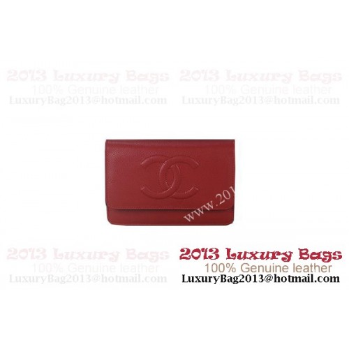 Chanel A48654 Red Original Cannage Patterns Leather mini Flap Bag