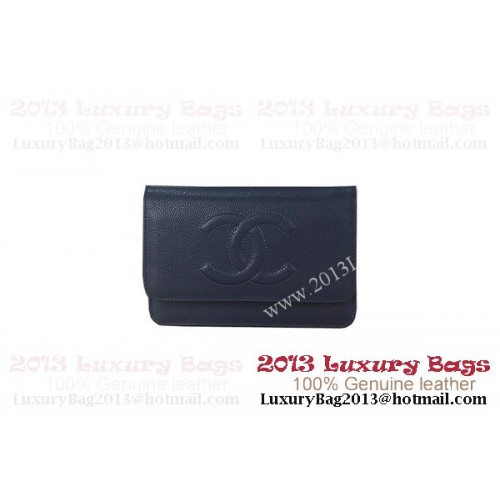 Chanel A48654 Royalblue Original Cannage Patterns Leather mini Flap Bag