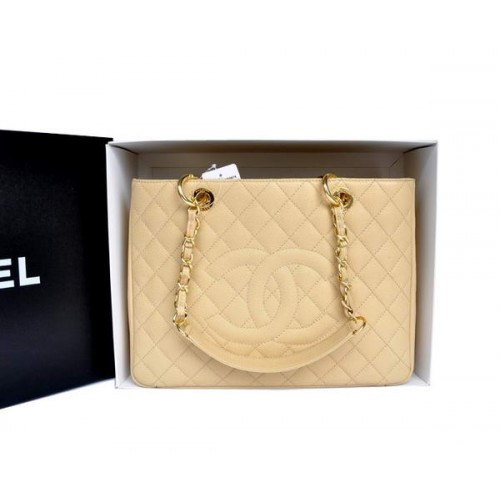 Chanel A50995 Original Caviar Leather Shoulder Bag Apricot