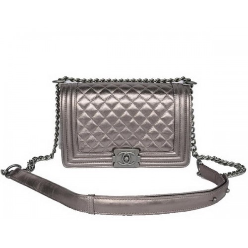 buy Cheap Chanel A67086 Antique Le Boy Flap Shoulder Bag Silver